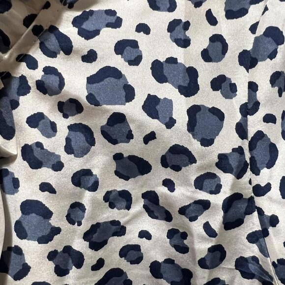 Devon Baer Leopard Print Ruffle Silk Blouse Top Sz S - Picture 4 of 4
